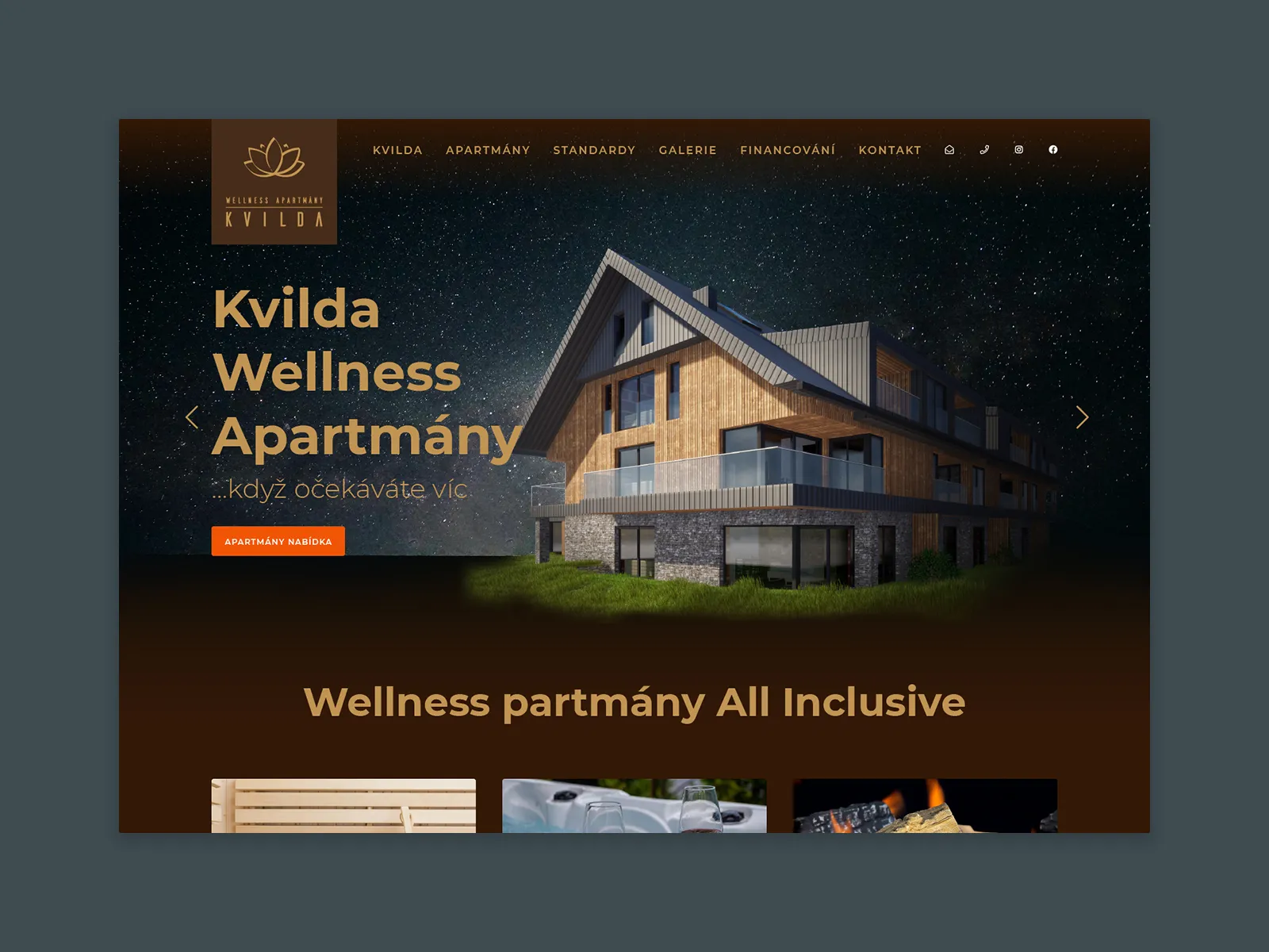 Webová prezentácia horských apartmánov