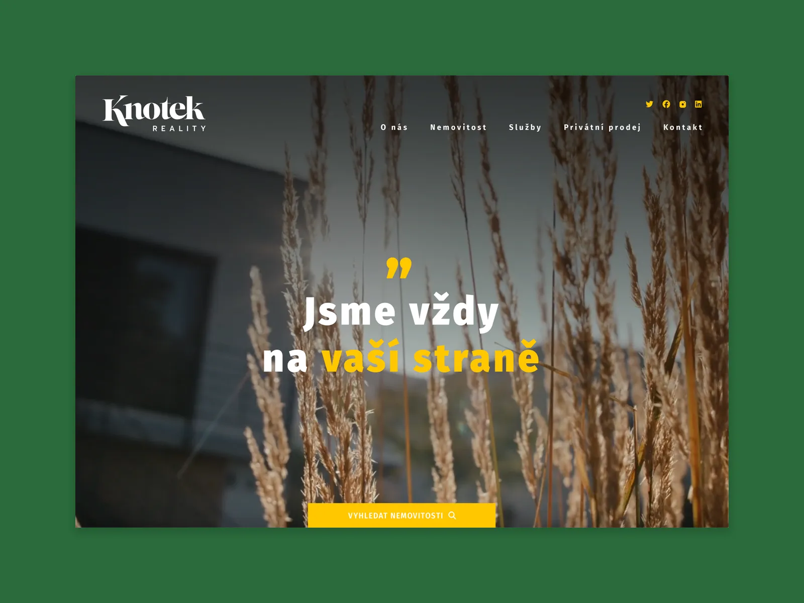 Webové stránky pre realitnú kanceláriu