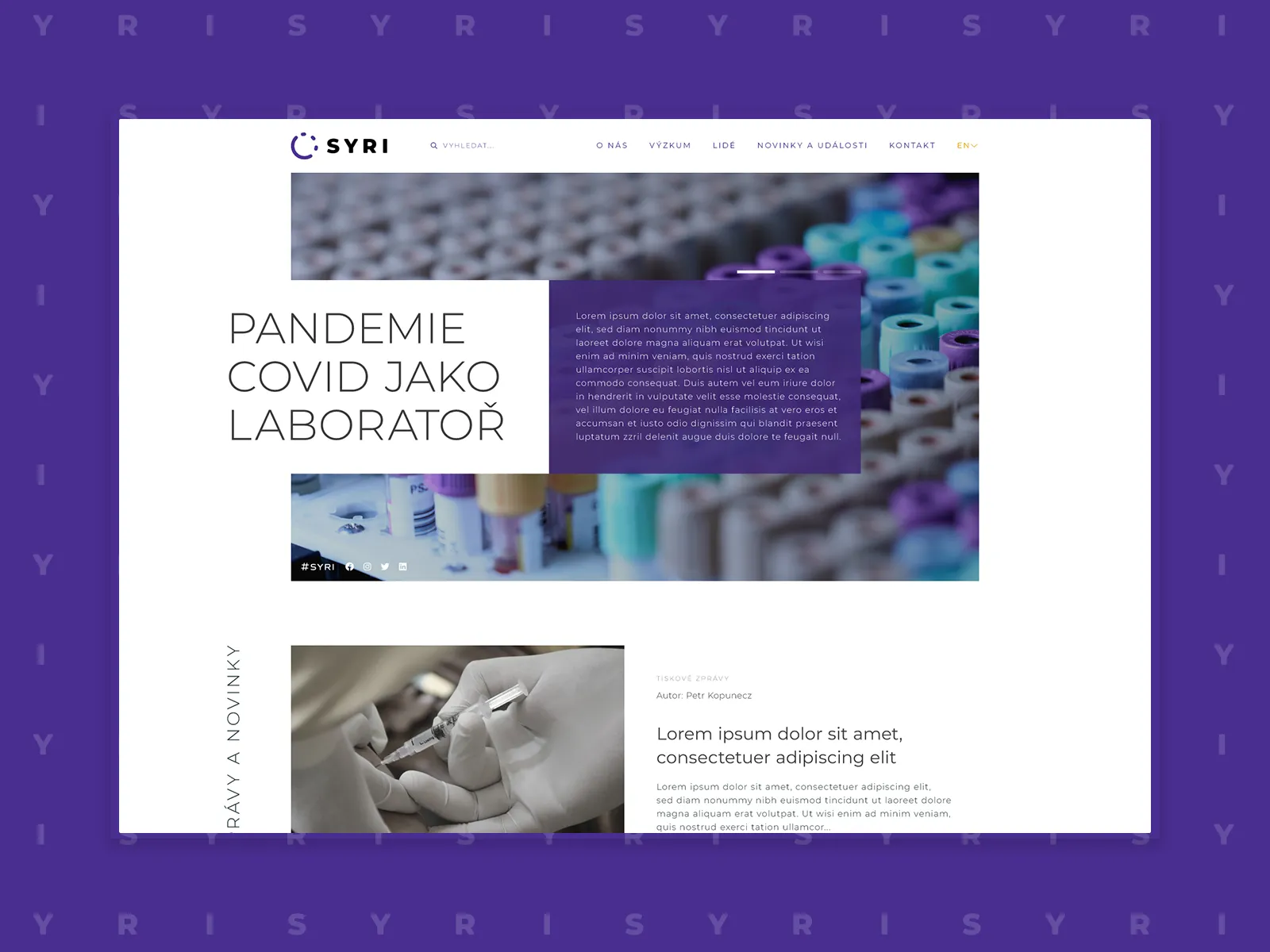 Programovanie informačného portálu SYRI