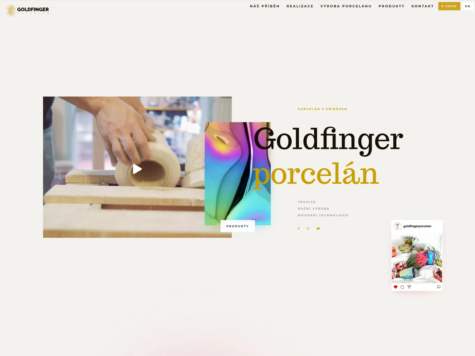 Goldfinger porcelán