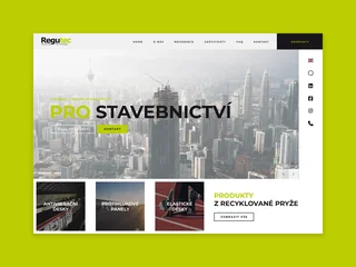 Web pre výrobnú firmu Regutec